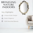 thumbnail image 2 of Rustic Faux Deer Antler Oval Wall Mirror Cabin Lodge Hunting Style Decor 26", 2 of 4