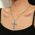 thumbnail image 3 of Église pour Collier Croix Gothique Fête Bijoux Pendentif Collier Chaîne de Chandail, 3 of 5