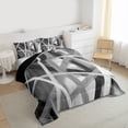 thumbnail image 3 of Castle Fairy Gradient Stripes Twin Comforter Sets,Abstract Watercolor Lines Bedding Set, 3 of 8