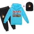 thumbnail image 3 of Traje de ocio periférico de animación Roblox para niños y niñas, suéter y pantalones para niños, Sombrero, el mejor regalo, nuevo juego de tres piezas, 3 of 4