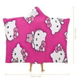 thumbnail image 2 of Hello Kitty Blanket Hoodie, Wearable Blanket, Cloak Hooded Throw Blanket, Soft Warm Fluffy Blankets for Bed Couch Sofa, 2 of 8