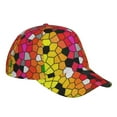 thumbnail image 3 of Balery Baseball Cap Adjustable Size for Running Workouts and Outdoor Activities All Seasons Dad Hat(Colorful Tie Dye Stained Glass 1), 3 of 8