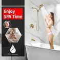 thumbnail image 3 of SUMERAIN Brushed Gold Tub and Shower Faucet Set with 6-Spray Filtered Handheld Showerhead, Shower System with Tub Spout, 3 of 16