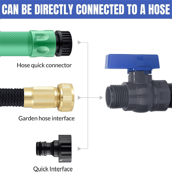 Rain Barrel Spigot Kit 2Pack 3/4inch GHT Garden Hose Shut Off Valve