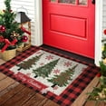 thumbnail image 6 of YingTaiLi Merry Christmas Rug Red Buffalo Plaid Kitchen Rug,16x24 Inch for Christmas Decor,Entrance Winter Christmas Decorative Doormat Anti-Slip Rubber Backed Outdoor Indoor Low Profile Floor Mat, 6 of 6