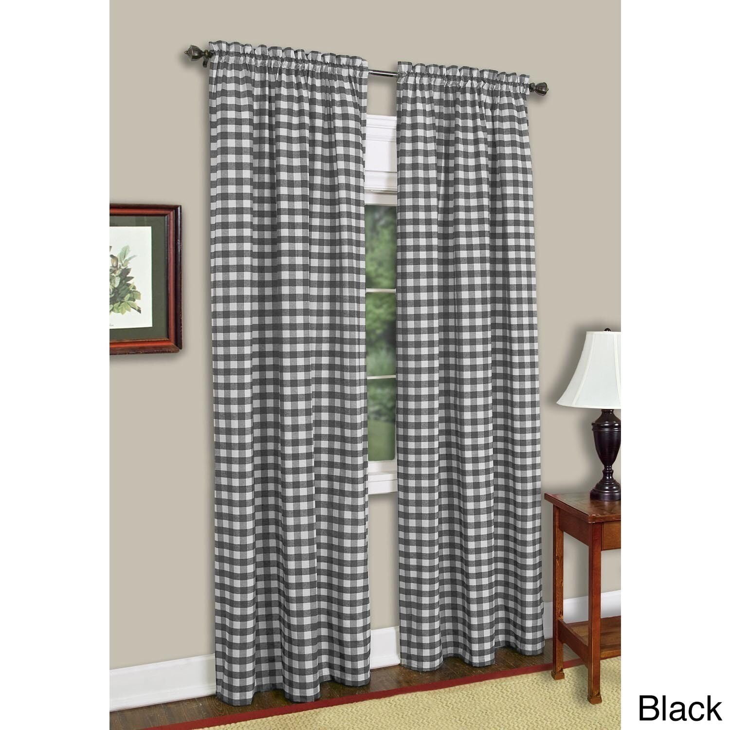 Achim Home Furnishings Buffalo Check Curtain Panel 