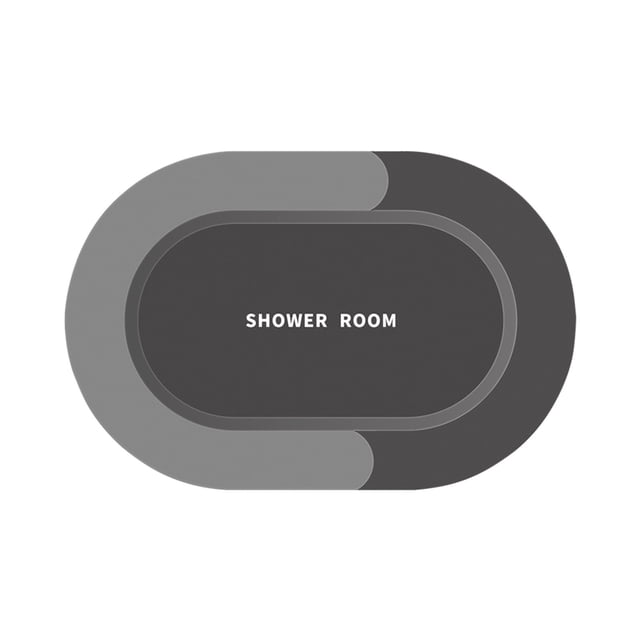 Rubber Bath Mats Quick-Drying Non-Slip Bathroom Mat Super Absorbent Bath Mat Instant Dry Bath Mat, Bathroom Rug in Front Of The Kitchen Sink, Shower Room, Bathtub, Oval Bath Mats for Bathroom