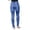 Blue, variant on Women's High Waisted Skinny Jeans, Medium Wash Slim Fit Denim Pants with Worn-In Hem and Pocket Details, Stretchy Slim Leg Jeans for Women Casual Wear Blue L