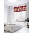 thumbnail image 3 of Christmas Valances for Windows, Snowflakes Retro Owl on Branch Hat Scarf Cute Red Light Filtering Window Treatment Valances, Rod Pocket Small Curtains for Kitchen/Bathroom, 54"x18", 3 of 9