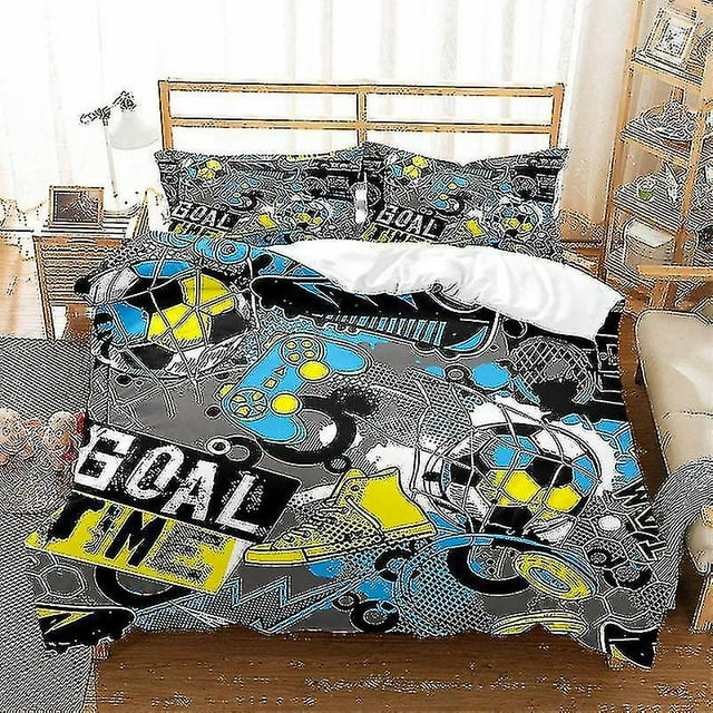 Football Printing Bedding Set Baseball Soccer Basketball Pattern Duvet Cover Set Home Bedroom Decor Bed Linens Bedclothes