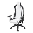 thumbnail image 4 of Furniture of America Singe Faux Leather Adjustable Gaming Chair in White & Black, 4 of 5