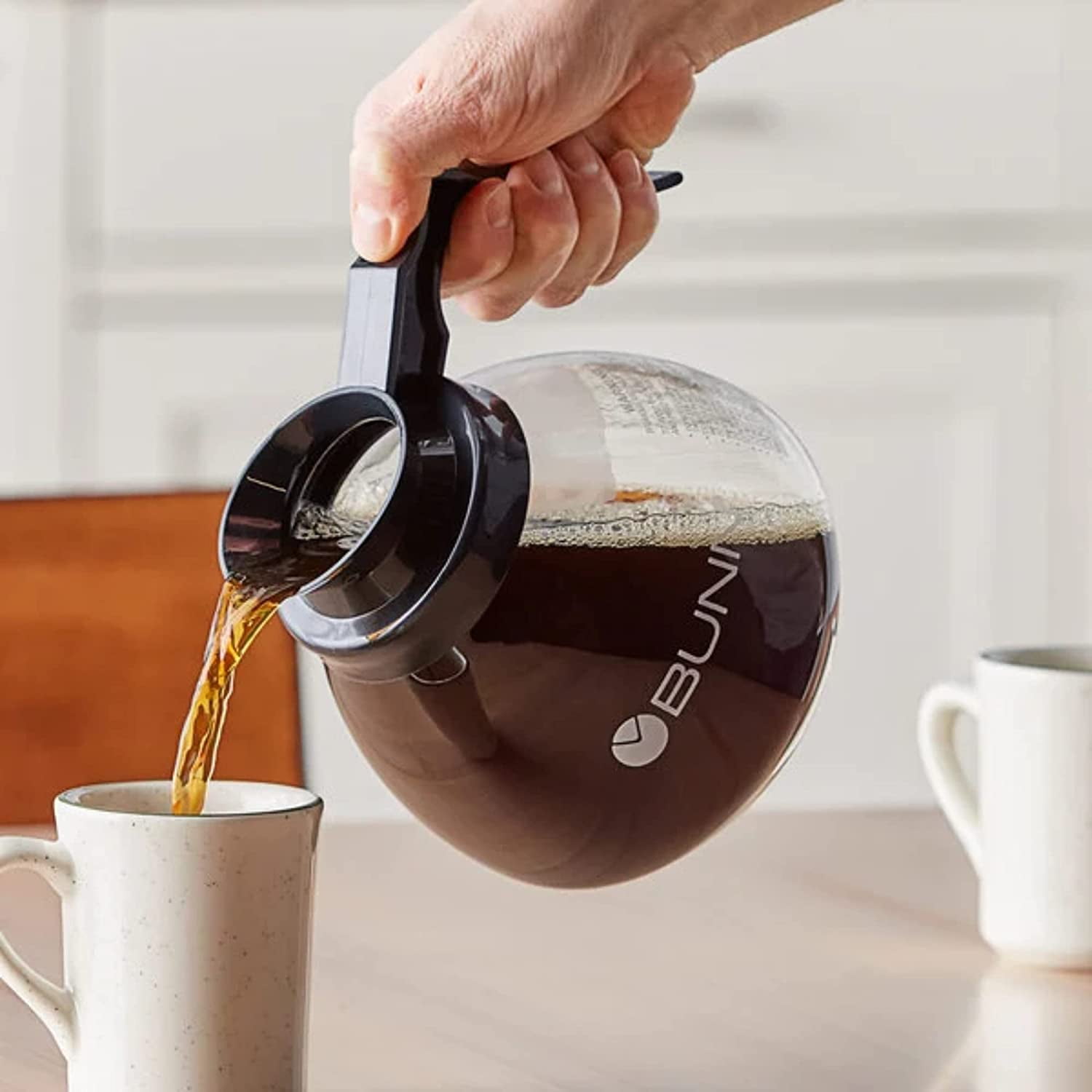 BUNN Glass Coffee Pot Decanter/Carafe, Regular, 12 cup Capacity, Black, Set  of 2
