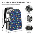 thumbnail image 4 of Honeii Dinosaurs Adventure Print Clear Backpack Heavy Duty Transparent Bag 17" See Through BookBag for Women Men Adults Work Festival Sports Travel, 4 of 7