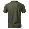 thumbnail image 6 of Kakii Men's Elastic Lightweight Polo Shirt Summer Zipper Pullover Short Sleeve Top, 6 of 9