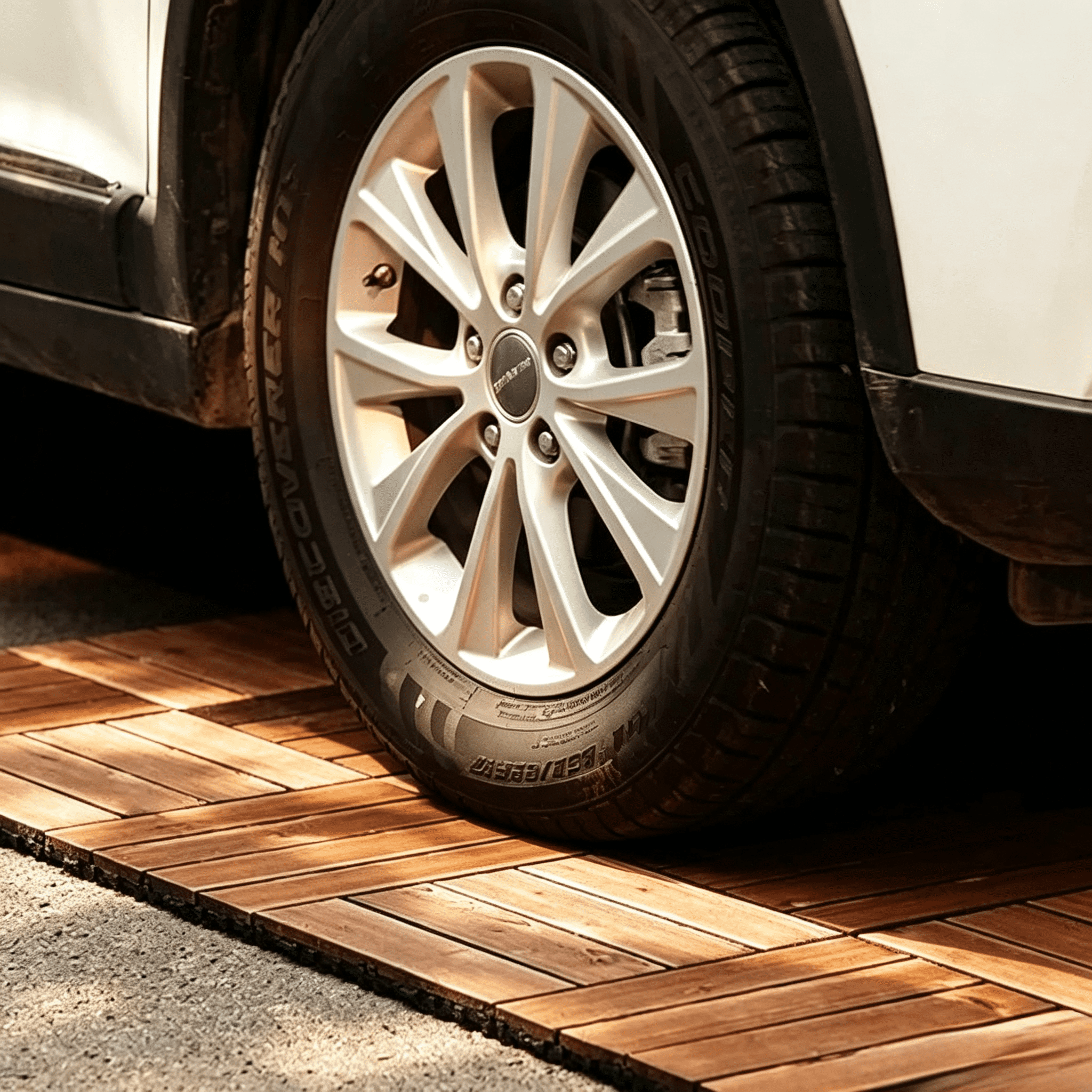Pack of 22 WPC Wood-Plastic Composite Patio Deck Tiles 11.8" Oak DIY Interlocking Decking Tiles Water Resistant Quick Installation Indoor Outdoor Court Floor Tiles