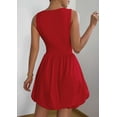 thumbnail image 2 of Vestido de verano PRETTYGARDEN 2025 sin mangas sin mangas con bolsillos rojo, 2 of 8