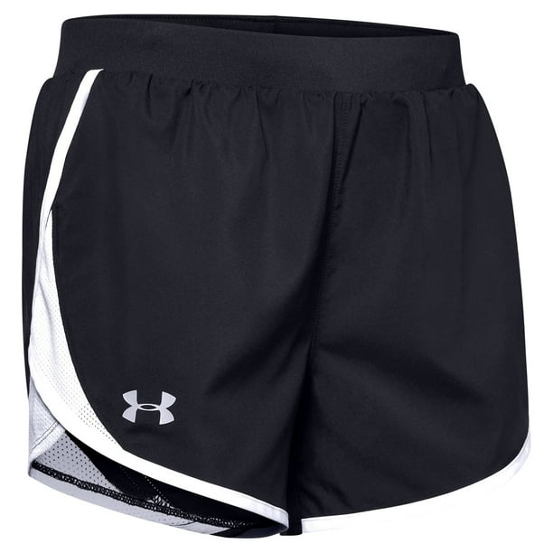 Pantalones cortos para correr Under Armour Fly by 2.0 para mujer, negros, 3XL