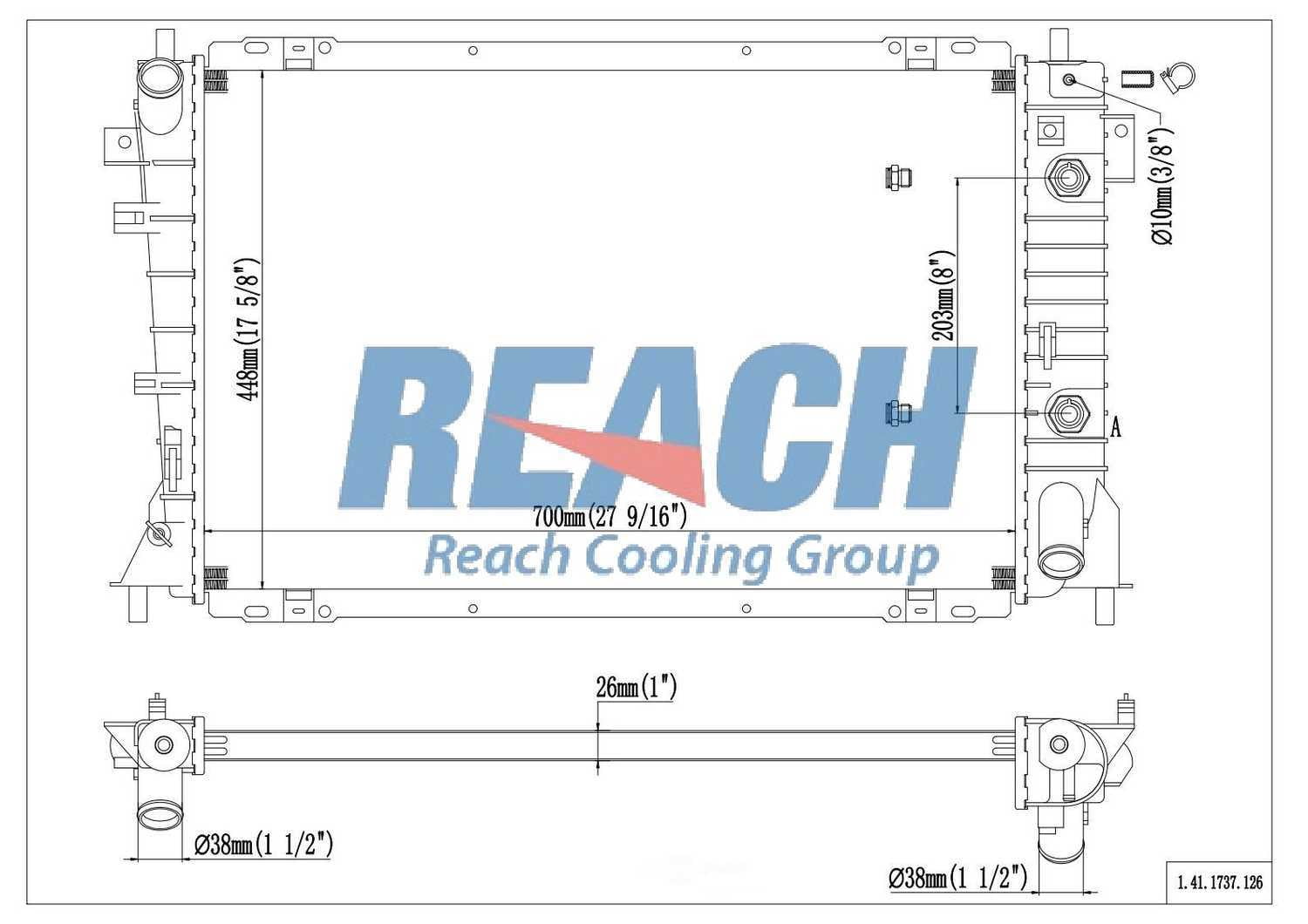 Reach Cooling 41-1737 Radiator