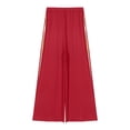 thumbnail image 6 of Aislor Women Metallic Gold Color Block Praise Dance Outfit Worship Liturgical Dance Dress with Church Pants Red XL, 6 of 7