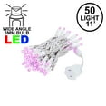 thumbnail image 4 of Novelty Lights 50 Light Pink LED Christmas Mini Light Set (White Wire, 11 feet), 4 of 7