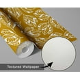 thumbnail image 5 of S4Sassy Self-Stick Decorative Wallpaper, Abstract Leaf Wall Paper, Textured Vinyl Waterproof Contact Paper, Yellow, 25"X 240" Removable Renter Friendly Walls Covering For Bedroom, Dining Room, 5 of 8