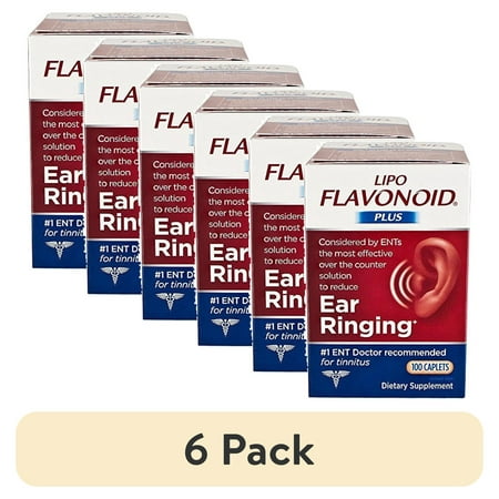 (6 pack) Lipo-flavonoid Plus Caplet 100 Count Helps Circulation in the Ear by Lipo-Flavonoid