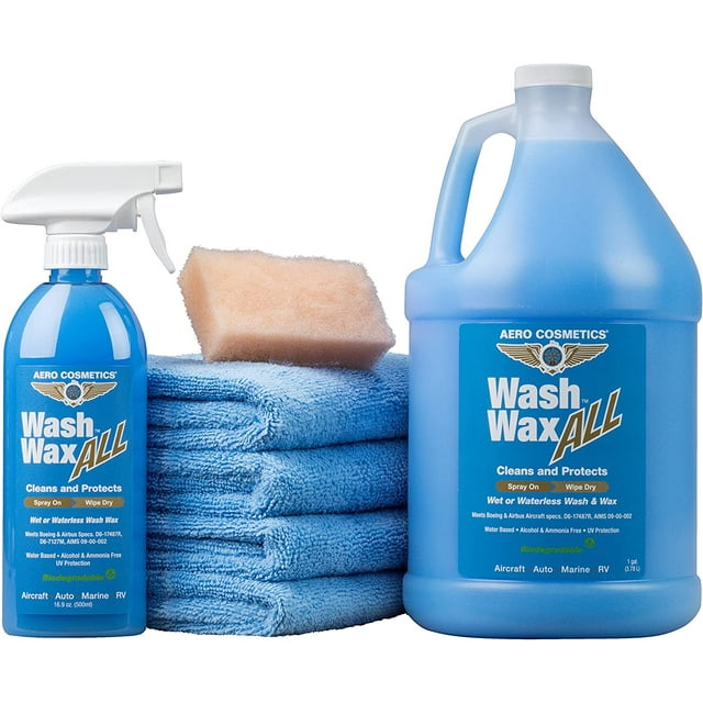 Wet or Waterless Car Wash Wax Kit 144 oz. Aircraft Quality for your Car, RV, Boat, Motorcycle. Guaranteed the Best Waterless Car Wash. Anywhere, Anytime, Home, Office, School, Garage, Parking Lots.