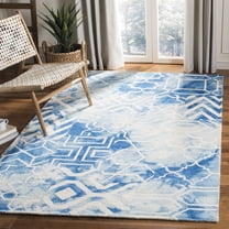 Safavieh Dip Dye Aylmer Distressed Area Rug, Blue/Ivory, 5' x 8'