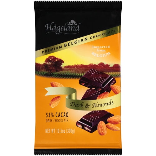 Hageland Premium Belgian Dark Chocolate & Almonds, 10.5 oz by HAGELAND