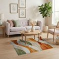 thumbnail image 3 of ODIKA Orange Swirl Burnt Abstract Vintage Distressed Wavy Ribbon Creamy for Home Office, Gaming Room, Under Desk, Non-Slip Chair-Friendly, 3 of 7