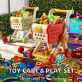 thumbnail image 7 of Kids Shopping Cart,Toddleres Grocery Trolley, Baby Push Wagons,Interactives Pretend Market Toys,Fake Food Kitchen Toys Interactive Game For Boys Girls Preschool Learning Activities, 7 of 7