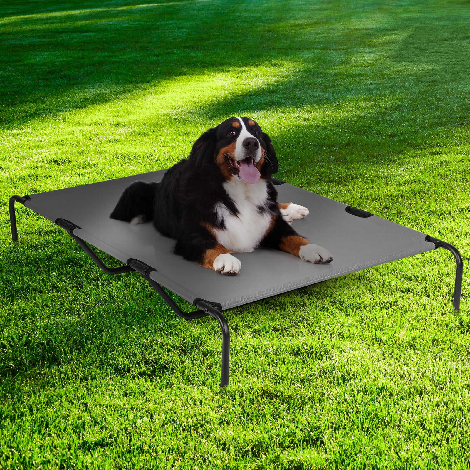 Ktaxon 63"D x 37"W Elevated Raised Cooling Cots Bed for Large Dogs, Portable Indoor & Outdoor Pet Hammock with Skid-Resistant Feet