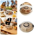 thumbnail image 2 of Wooden Charcuterie Serving Tray With Clear Locking Lid And Built In Compartments For Portable Food Presentation And Outdoor Picnics, 2 of 4