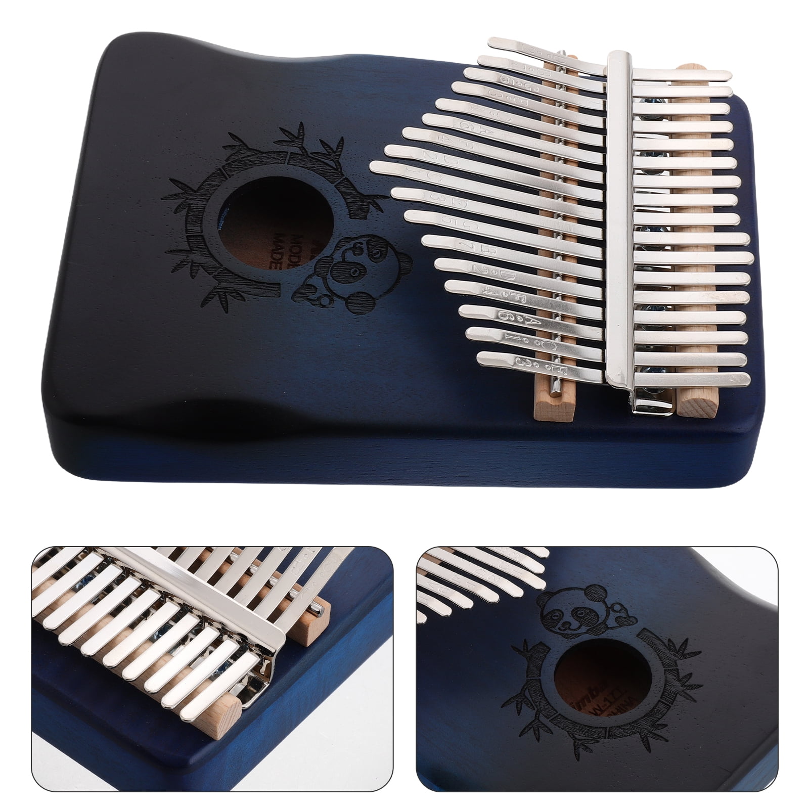WEUVEB 17-Key Kalimba Thumb Piano Multi-Color Metal Portable Musical Instrument for Beginners and Music