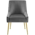 thumbnail image 4 of Modway Discern 19" Pleated Back Performance Velvet Dining Chair in Gray, 4 of 6