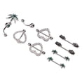thumbnail image 3 of 9Pcs Belly Button Rings Stainless Steel Smoothing Safe Assorted Style Elegant Navel Rings for Women Girl Party Silver Set, 3 of 14