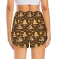 thumbnail image 4 of Uemuo Autumn With Pumpkin Harvest Pattern Women's Athletic Shorts High Waisted Running Shorts with Liner Pockets Gym Elastic Workout Shorts-Medium, 4 of 9