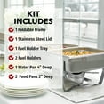 thumbnail image 5 of Sterno 70153 Foldable Frame Buffet Chafer Set, 8-Quart, Stainless Steel Finish, 5 of 8