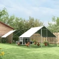thumbnail image 3 of Topcobe Large Chicken Coop Metal Chicken Run with Waterproof Cover, Spire Shaped Walk in Fence Cage Hen House for Outdoor Yard Farm, 1" Tube Diameter, Outside Pet Shelter, Small Animal Habitat, 3 of 10