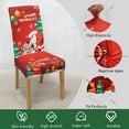 thumbnail image 6 of 6Pcs Christmas Chair Covers for Dining Room Stretch Printed Xmas Kitchen Chair Covers/Christmas Seat Cover Covers Removable Dining Chair Slipcovers for Hotel, Christmas Ceremony, Banquet 13, 6 of 6