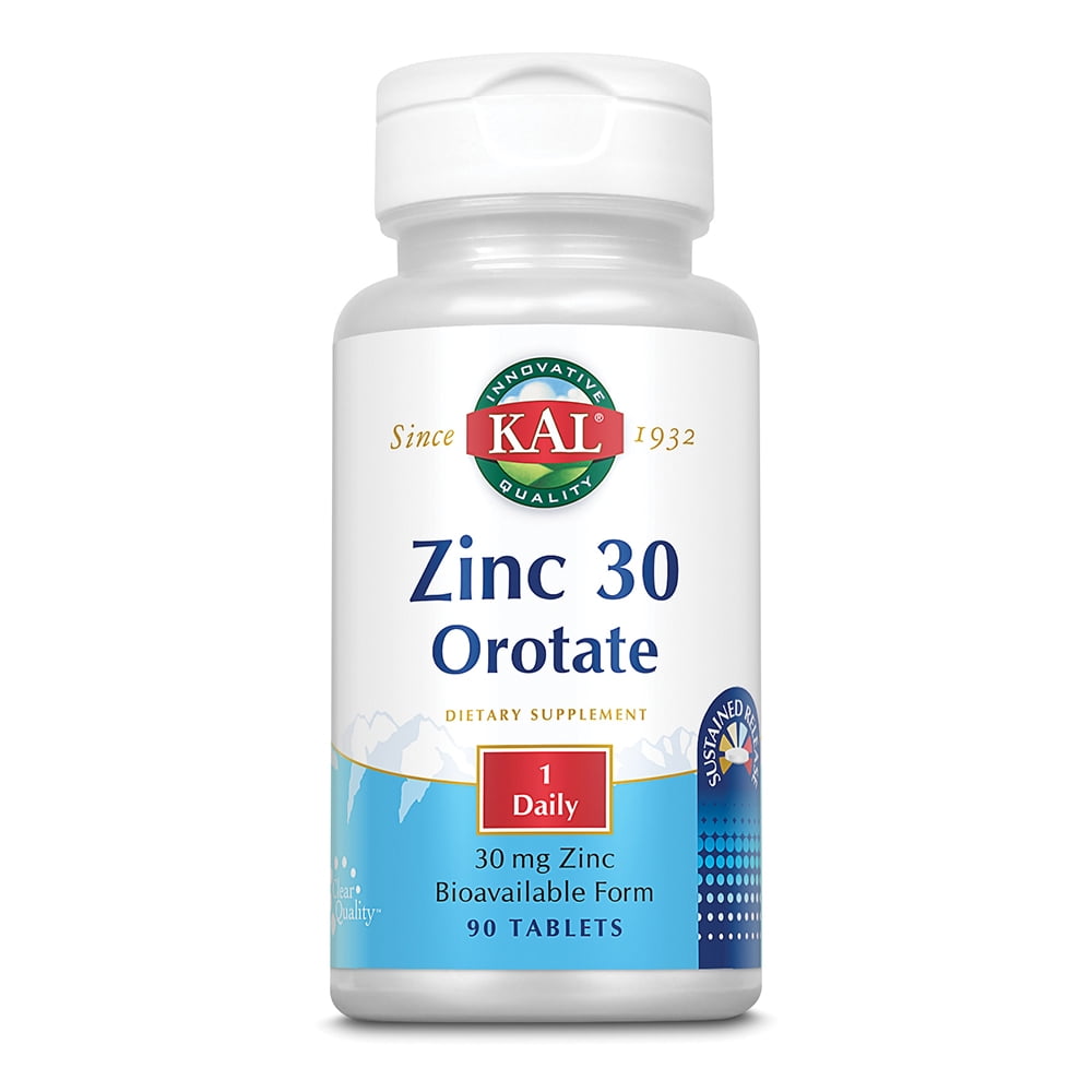 KAL Zinc Orotate Sustained Release 30mg Nutritive Support for Normal