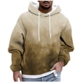thumbnail image 2 of Dagugfen Mens Tops Fall Winter Sweatshirts Hoodie Drawstring Loose Fashion Pullover Tops with Pocket, 2 of 5