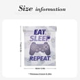 thumbnail image 3 of XMXT PU Leather Coin Purse for Women Men, Cartoon Eat Sleep Game Mini Change Wallet Coin Pocket for Credit Card ID Key Storage Bags, 3 of 9