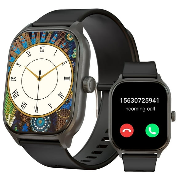 Men'S Smartwatch (Answering/Making Calls), 2.01-Inch High-Definition Screen, Suitable For Android And Ios, With Running, Music Controller, Black