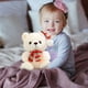 thumbnail image 4 of Fiudx Oso de Peluche Navideño de Rayas Verdes y Blancas con Gorro de Papá Noel, Tela Suave y Acogedora, Adorable Decoración, Regalo Navideño, Versátil para La Hora de Dormir y Fiestas, Tamaño 20 X 25, 4 of 6