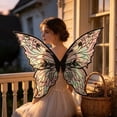thumbnail image 4 of Fairy Wings for Adults, Transparent Fairy Wings ,Fairy Costume Set Organza Butterfly Wings Ideal for Cosplay, Party, 4 of 7