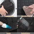 thumbnail image 4 of JSTHT Fundas de asiento de coche para perros para asiento trasero, impermeable, protector de asiento de banco, antideslizante, duraderas, suaves, fundas de asiento trasero para coche, camión y SUV (ne, 4 of 5