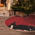 thumbnail image 5 of Daiia Minimalist Romantic Dinner Drawing Merry Christmas Tree Skirt , Xmas Large Lace-up Tree Skirt, Santa Snowflakes Rustic Home Decorations New Year Party Farmhouse Decor-30", 5 of 6