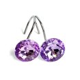 thumbnail image 4 of Kearding 12 Uds. Ganchos redondos para cortina de ducha, diamantes de imitación acrílicos, pantalla para ventana de baño, barra para cortinas, gancho Tratamientos de ventanas violeta Kearding HA0894-02B, 4 of 6