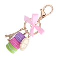 thumbnail image 3 of Key Chains Women Cute Colorful Alloy Macaroon Eiffel Tower Keychain Keyring Bag Pendant Car Charm Decoration, 3 of 7